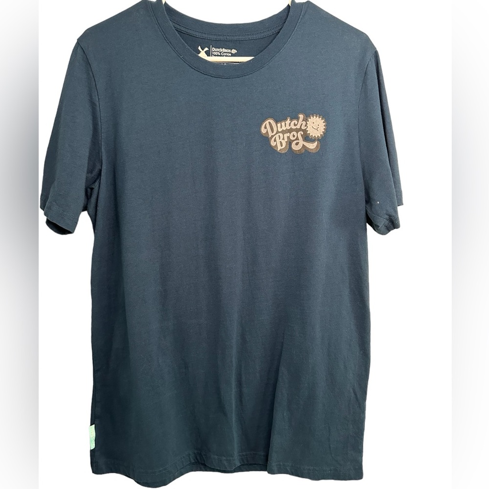 Dutch Bros Coffee Blue Crewneck T- Medium+ LARGE+XXL Sunshine Rare 2X